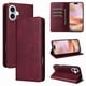 thumbnail image 1 of Funda Cartera para iPhone 16 Plus con Ranuras Tarjetas y Soporte - Protección Completa Rojo, 1 of 5