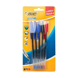 Pack X 4 Blister Bolígrafos Cristal Lleve 5 Y Pague 4 – Bic