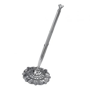 Magideal - Bolígrafo De Boda, Bolígrafo De Firma De Invitados, Bolígrafo De Escritorio De Firma Portátil, Bolígrafo De Invitados De Recepción De Boda Para Negoci Piedra S Plata