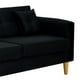 thumbnail image 4 of Sofa New Retro 3C + 2 Pouf Felpa 01 Negro, 4 of 6