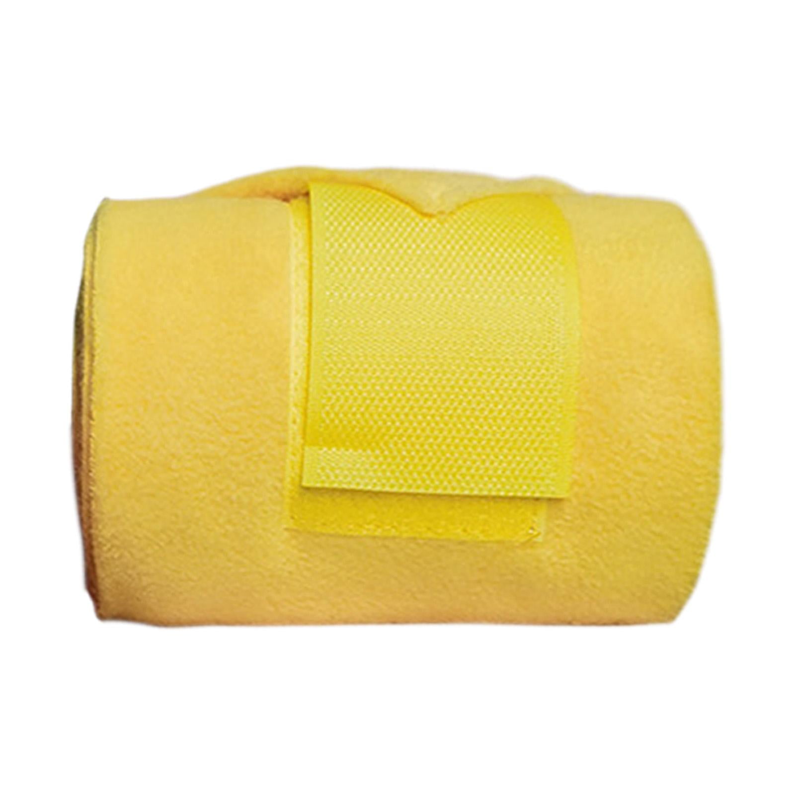 Magideal - Paquete De 4 Vendas Para Patas De Caballo, Vendajes Para Equinos, Vendajes De Protección Para Piernas Engrosados Para Accesorios De Equitación, Ganado Amarillo