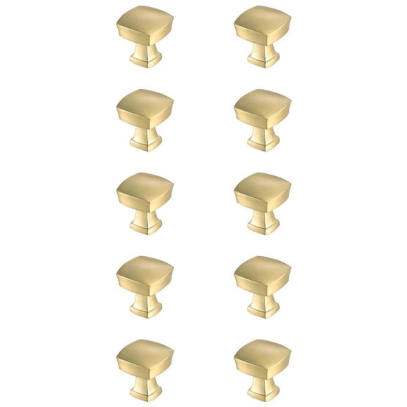 Perilla Cuadrada para Cajón Irvin 1.3 cm Dorado Cepillado (Paquete de 10)