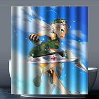 Pinghai - Cortina De Ducha De Anime Las Chicas Superpoderosas, Juego De Cortina De Baño Con Ganchos, Tamaño 60 X 72 Pulgadas