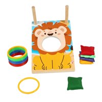 Magideal - Juego De Lanzamiento De Bolsas De Frijoles, Juguetes De Playa Al Aire Libre, Tablero De Cornhole Portátil Para Niños, Juego De Lanzamiento De Anillos