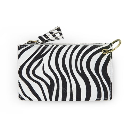 Ecosusi - Llavero De Pulsera Para Mujer Con Borla Y Lazo- Zebra