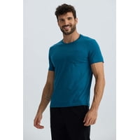 Fashionspark - Polera Hombre Básica Con Bolsillo Petróleo