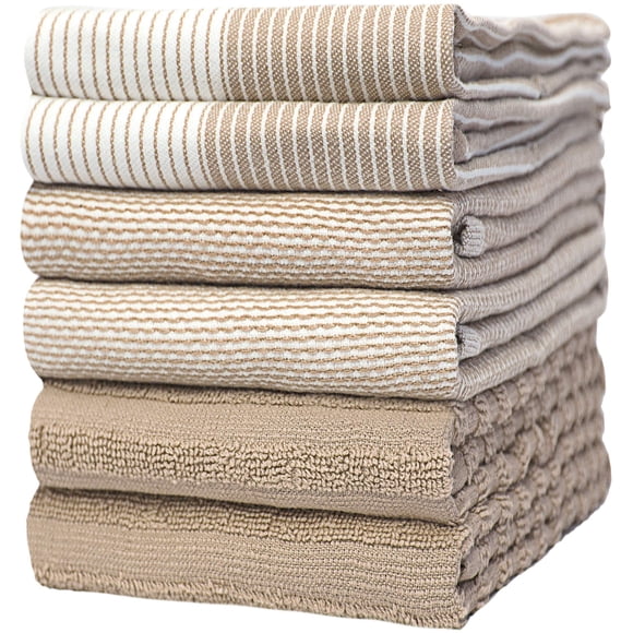 Paños de cocina Bumble Premium de algodón de 20 x 28 cm, paquete de 6 con bolsa