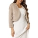 thumbnail image 4 of INSPIRE CHIC Chaqueta corta abierta de manga larga con bolero de piel sintética para mujer de Halloween, color caqui, talla L, 4 of 6