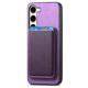 thumbnail image 2 of Funda de Cuero Magnética con Tarjetero para Samsung Galaxy S23 Cubierta Delgada Morado, 2 of 5