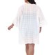 thumbnail image 3 of Agnes Orinda Kimono de Verano para Mujer de Talla Grande, Cárdigans con Mitad de Manga, Estilo Abierto, Casual, de Gasa, Talla 4X, Blanco, 3 of 6