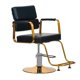 thumbnail image 1 of Silla de Barberia Moderna Ergonomica Negra con Dorado, 1 of 3