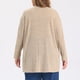 thumbnail image 4 of GRACE & GRANDEUR Cárdigan abierto de talla grande para mujer, tejido de punto acanalado, manga larga, suéteres casuales con bolsillos 3X Beige, 4 of 7