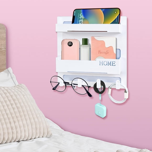 Organizador de mesita de noche CHENYAOAI, soporte de pared para dormitorio