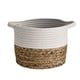 thumbnail image 3 of Cesta Tejida De Cuerda De Algodón Cesta De Piso De Ratán Para Organizar El Hogar Sala De Estar Blanco L, 3 of 5