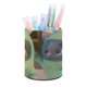 thumbnail image 1 of Pookoo-theme Cylinder Pen Holder Pencil Organizer with Flannel Lining PVC Leather Material Cardboard Base for study work 10*8CM, 1 of 6