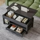 thumbnail image 1 of Mesa de Centro con Tapa Elevable y Cajon Negro, 1 of 6