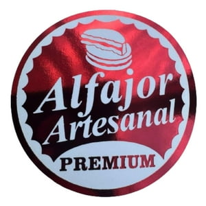 Genérico - Sticker Alfajor Rojo 100 Unidades 38Mm Rojo