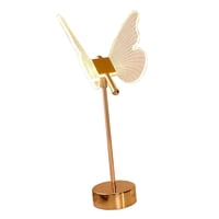 Magideal - Lámpara De Noche Acrílica, Brillo Ajustable, Regalo De Cumpleaños, Pantalla Acrílica, Luces De Escritorio, Luz Nocturna Para Mujer, Oficina, Sala De E , Mariposa