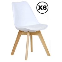 Moadchile - Pack 6 Sillas Tulip Blancas