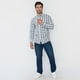 thumbnail image 4 of Camisa Hombre Check Textura Azul Corona, 4 of 5