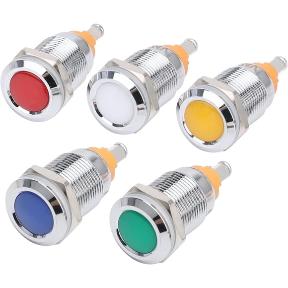 Indicador LED APIELE GQDN 12 mm 12 V metal IP67 pack de 5