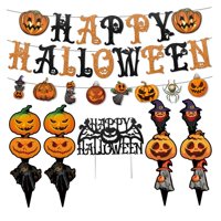 Magideal - Guirnalda Colgante Con Temática De Halloween, Recuerdo De Fiesta De Halloween, Accesorio Fotográfico, Decoración De Fiesta De Halloween Para Jardín,