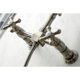 thumbnail image 4 of Grifo de cocina Kingston Brass Heritage de montaje en pared con rociador, 4 of 9