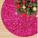 thumbnail image 1 of Falda para árbol de Navidad FANPROMS con lentejuelas, 90 cm, terciopelo rosa intenso, 1 of 3
