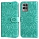 thumbnail image 3 of Funda tipo cartera FOXDOCK para Realme 8i , diseño girasol en relieve, cuero PU, cierre magnético, soporte y tarjetero, 3 of 5