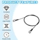 thumbnail image 4 of Uxcell Cable de Acero Inoxidable Recubierto de Vinilo con Lazos Cuerda de Alambre Flexible Cadena de Seguridad Lanyard Candado para Equipaje al Aire Libre Negro 1/8"x4 pies, 4 of 7