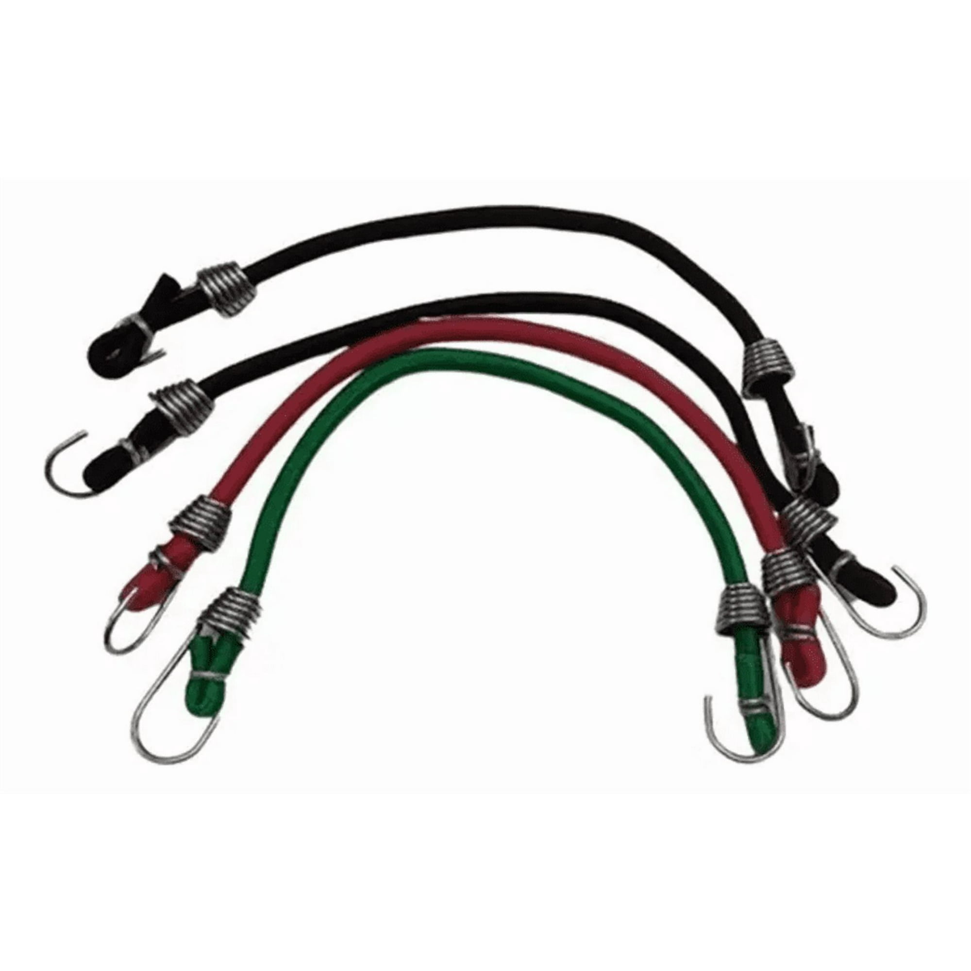 Genérico - Pack De 8 Cuerdas Amarre Elastica Con Gancho De 27 Cm Multicolor