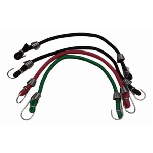 Genérico - Pack De 8 Cuerdas Amarre Elastica Con Gancho De 27 Cm Multicolor