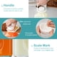 thumbnail image 5 of Botella de vidrio para leche Ritayedet, paquete de 2 unidades, 1,9 L, con boquilla de silicona, 5 of 7