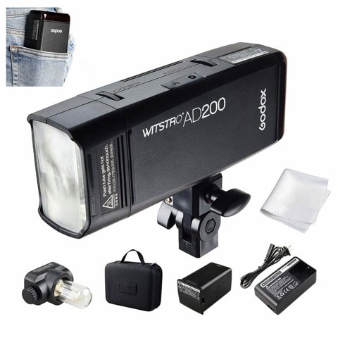 Flash Estroboscópico Godox Ad200 200Ws 2.4G Ttl 1/8000 Hss Monolight