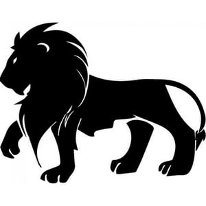 Rienda Libre Graphics - Decomural Lion Silhouette African Animals Ws-32610