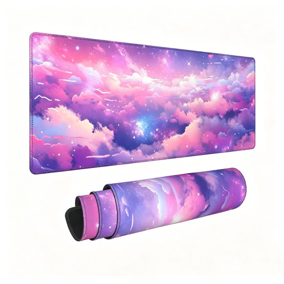 Alfombrilla de escritorio Leogi 80x30 cm Cielo rosa, morado y azul