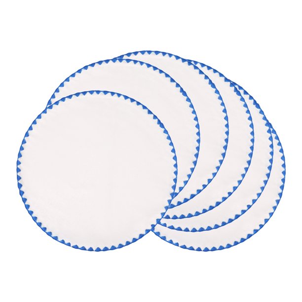 Juego de Manteles Individuales de Granja, Conjunto de 6 Manteles para Decoración de Mesa de Comedor Interior, Lavable, Mantel de Cocina Línea Azul de 15 pulgadas
