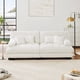thumbnail image 2 of Cloud Couch 2 Seater Sofa for Living Room, Chenille 2 - Seat sofa with 2 Lumbar pillows and 2 throw pillows,Chenille White, 2 of 3