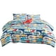 thumbnail image 2 of Tiburones Azules Peces Vida Marina Niños Juego de Cama Bordado Suave, 2 of 3