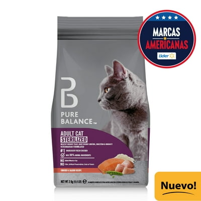 Alimento Seco Gato Adulto Esterilizado De Pollo Y Salmón 2 Kg Pure Balance