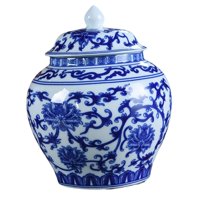 Bothyi - Jarrón De Cerámica De Ciruela, Tarro De Almacenamiento De Té, Tarro De Templo, Decoración Asiática Esmaltada M