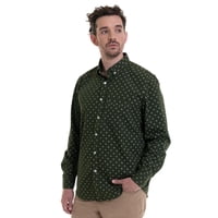 Truval - Camisa Estampada Microprint Verde Musgo