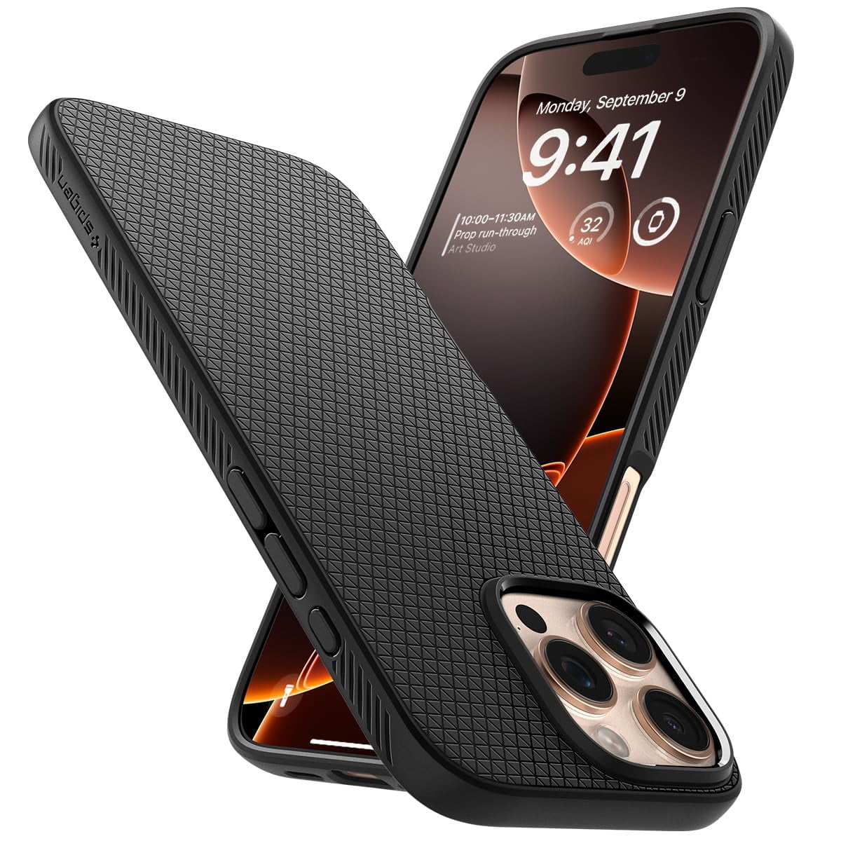 Funda Spigen Liquid Air Para Iphone 16 Pro Max Negro Mate