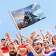 thumbnail image 4 of Halo Bandera impresa con temática, regalo perfecto para fanáticos, amigos y familiares, y adecuada para actividades al aire libre e interiores, decoraciones de fiesta. 120*180CM, 4 of 6
