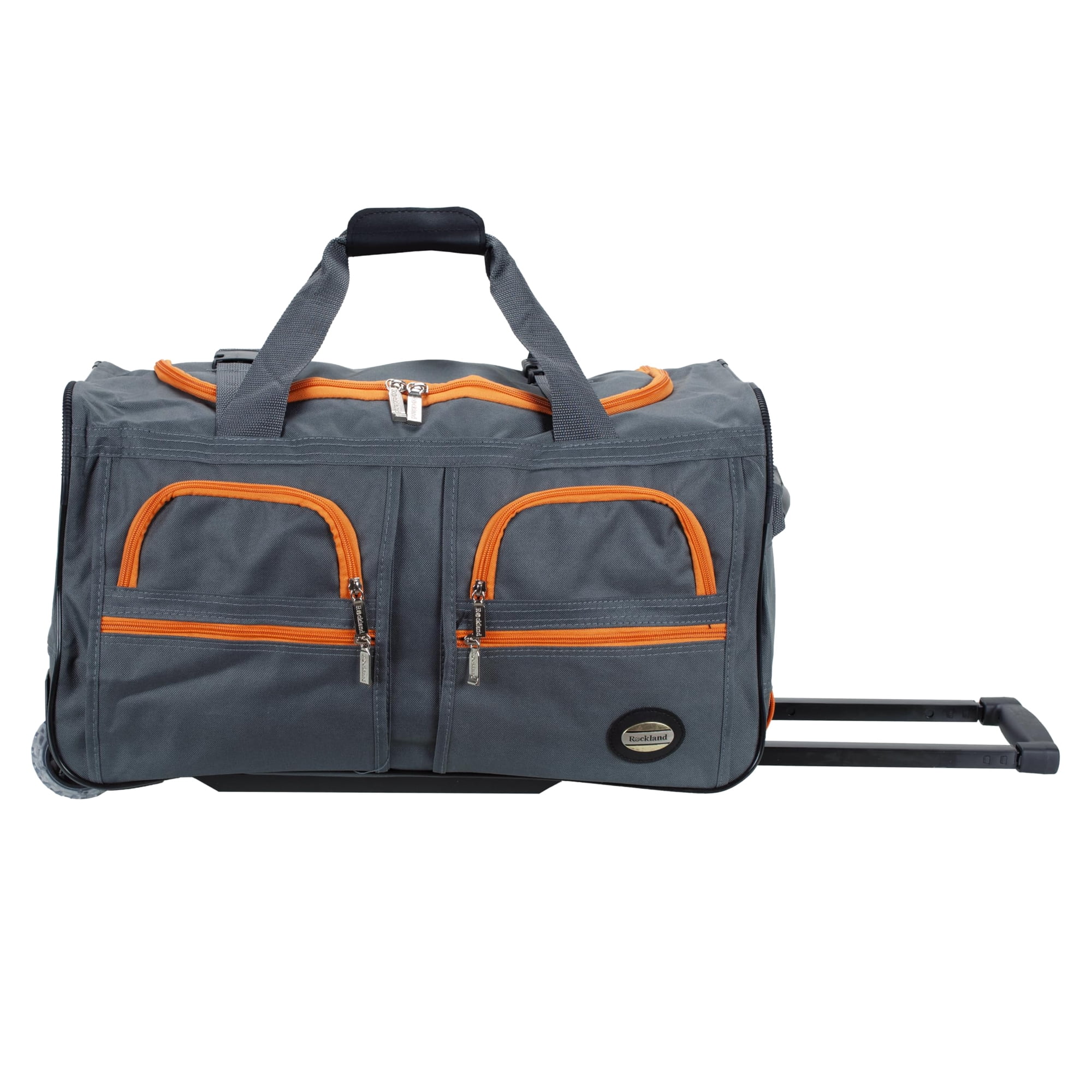Bolsa De Lona Rodante Rockland Charcoal De 22 Pulgadas Con Ruedas