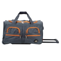 Bolsa De Lona Rodante Rockland Charcoal De 22 Pulgadas Con Ruedas