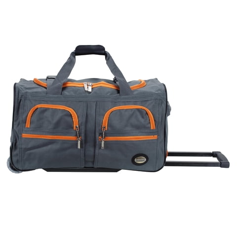 Bolsa De Lona Rodante Rockland Charcoal De 22 Pulgadas Con Ruedas