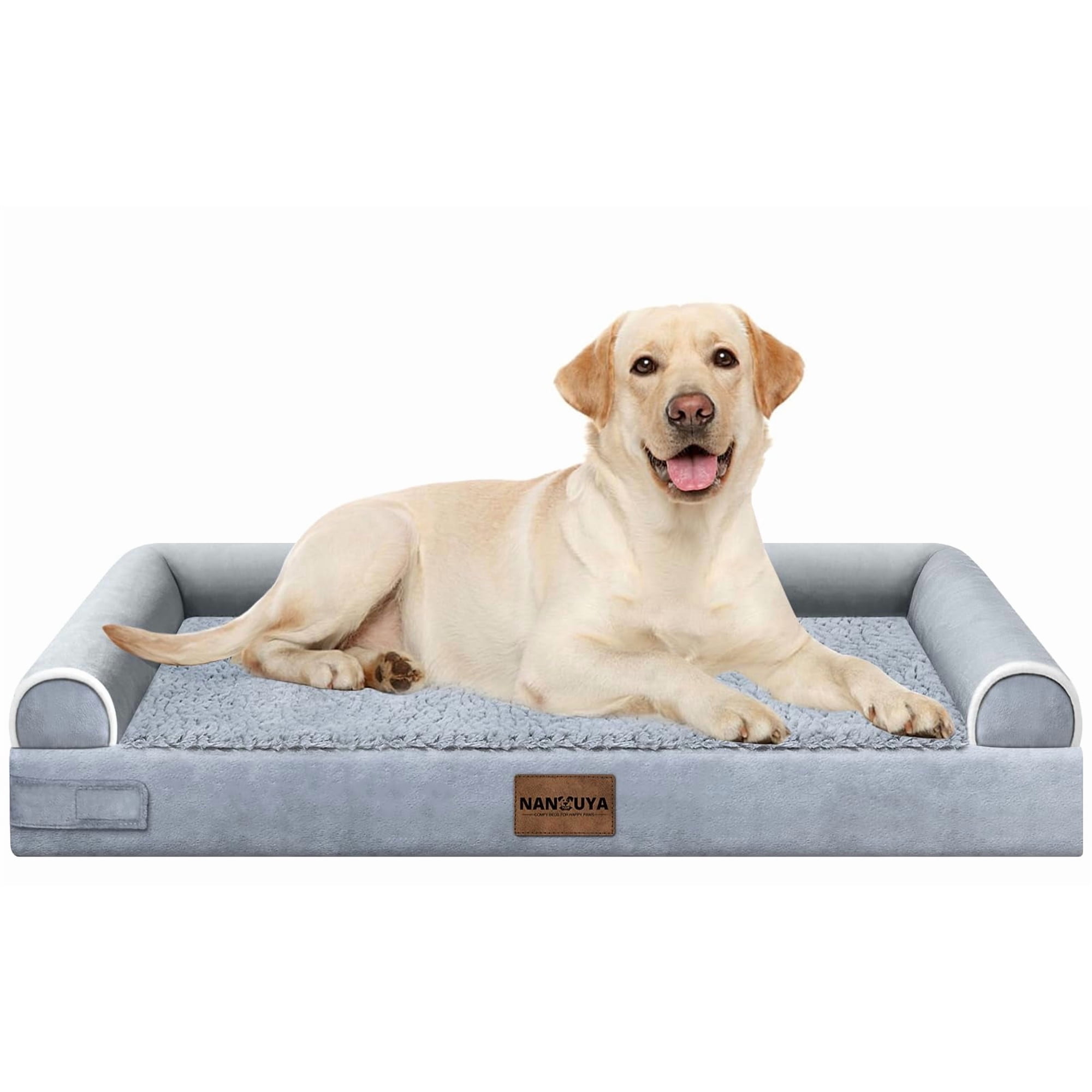 Cama Grande Para Perro Nanuya Ortopédica Impermeable De Peluche