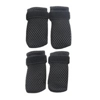 Ioensy - 4 Fundas Para Pies Para Mascotas, Antiarañazos, Ajustables, Para Lavado De Baño, Suministros Para Mascotas, Negro, Mediano