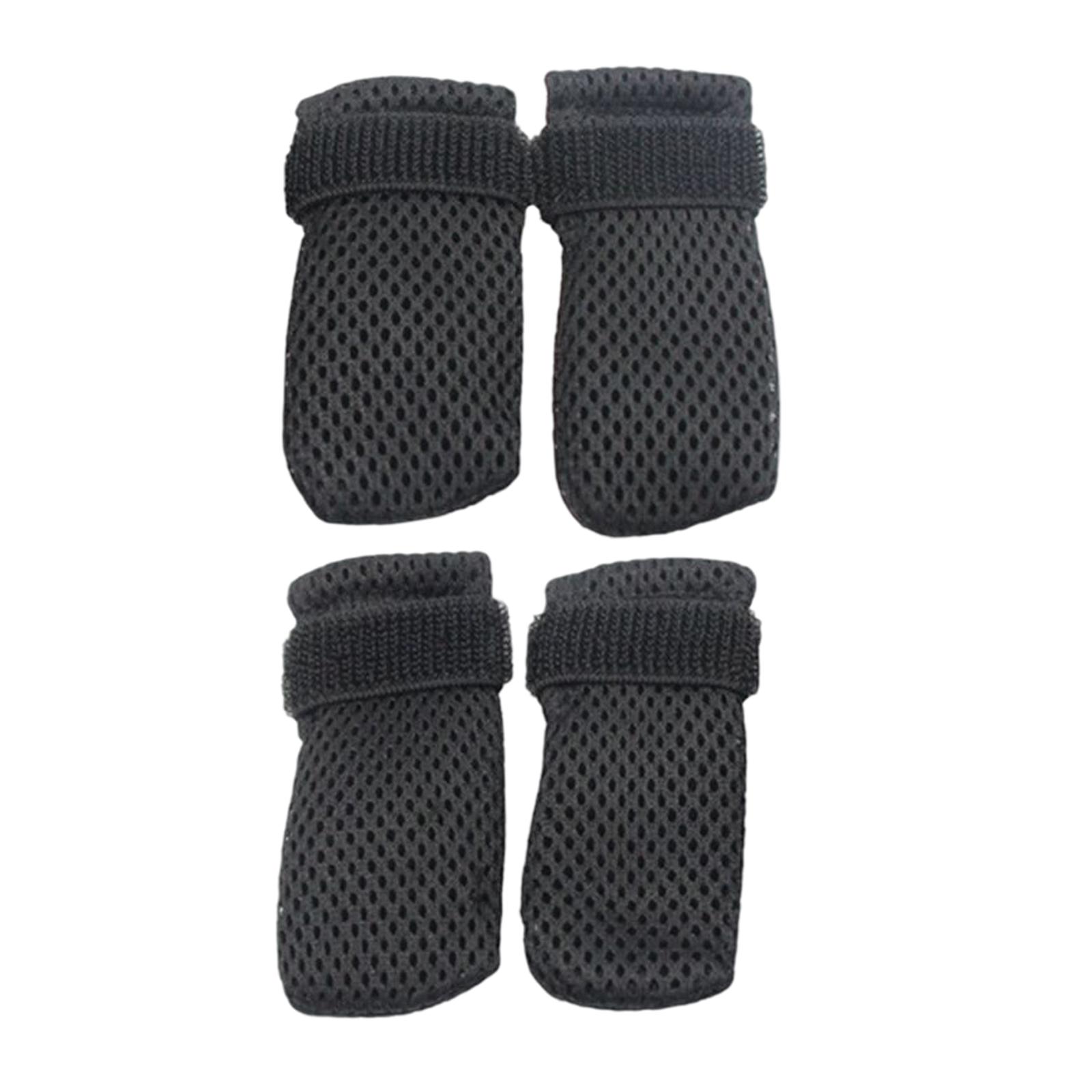 Ioensy - 4 Fundas Para Pies Para Mascotas, Antiarañazos, Ajustables, Para Lavado De Baño, Suministros Para Mascotas, Negro, Mediano